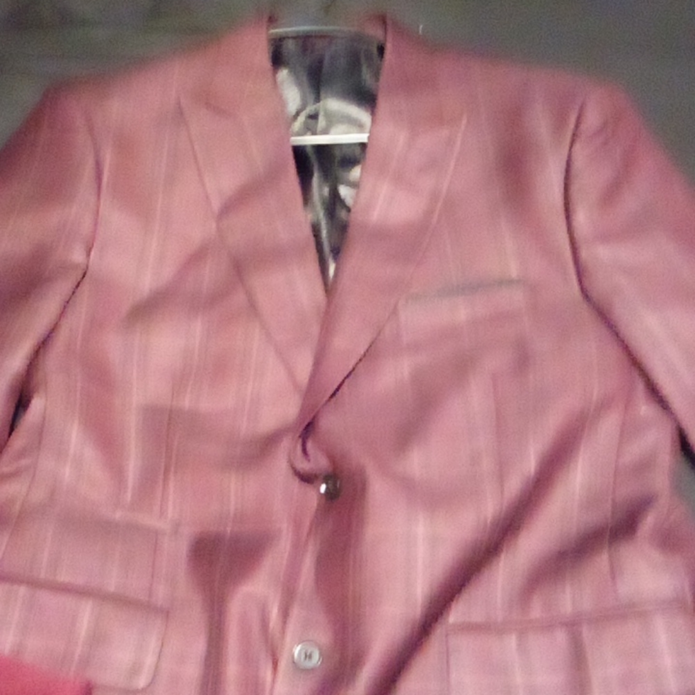 Steve Harvey Suit with Burgundy Turtle Neck